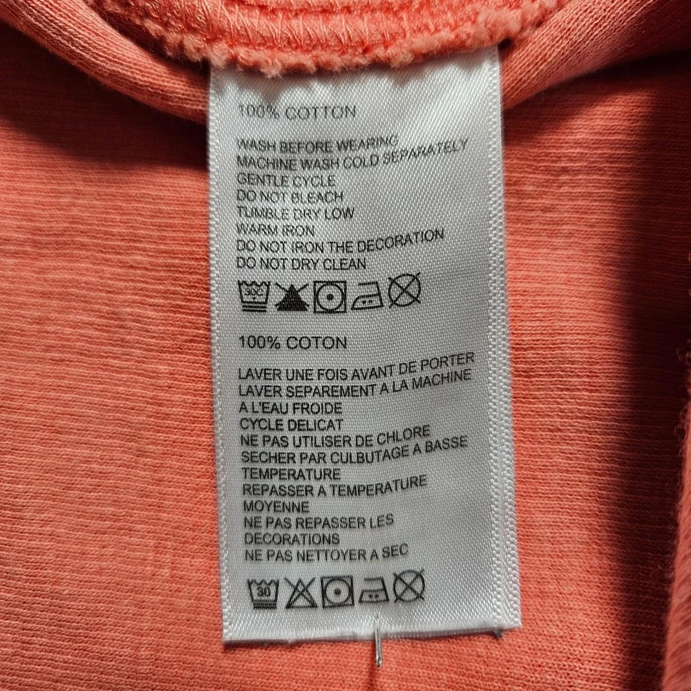 Tommy Bahama Pullover Mens 3XL Coral Orange Quarter Zip Ribbed Cotton TB21966